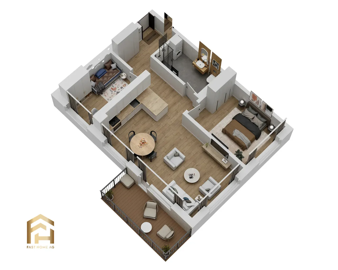 Nuova costruzione appartamento 3.5 stanze (89m2) Vita moderna nella natura - Foto 12 di 13