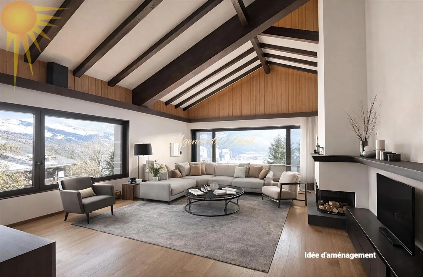 Angenehmes und geräumiges Haus mit 2 Wohnungen (4,5 + 2,5 Zimmer) im Dorf Mollens, 5 Minuten mit dem Auto von Crans-Montana entfernt! - Foto 5 von 13