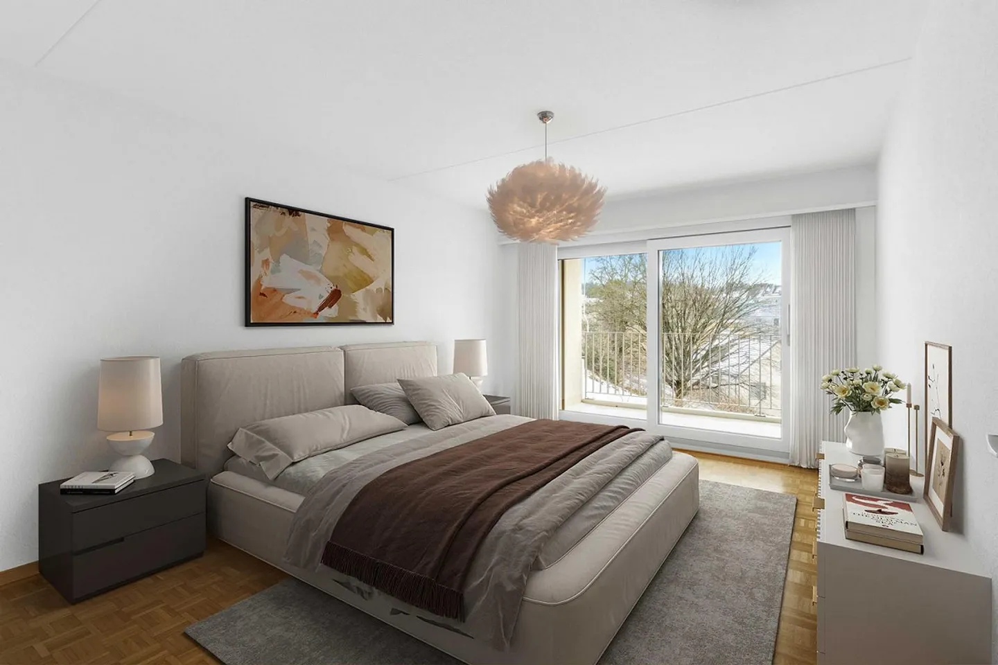 Appartement 2.5 pièces avec balcon et vue sur la verdure - Photo 4 sur 7