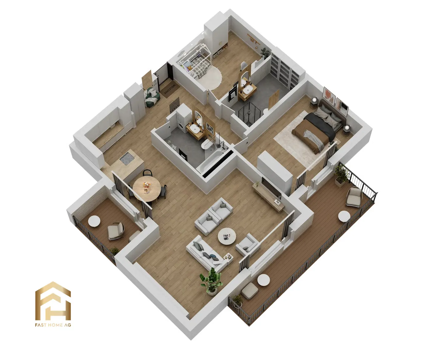 Nuovo appartamento attico 3.5Z (131m2) Vita moderna nella natura - Foto 13 di 13