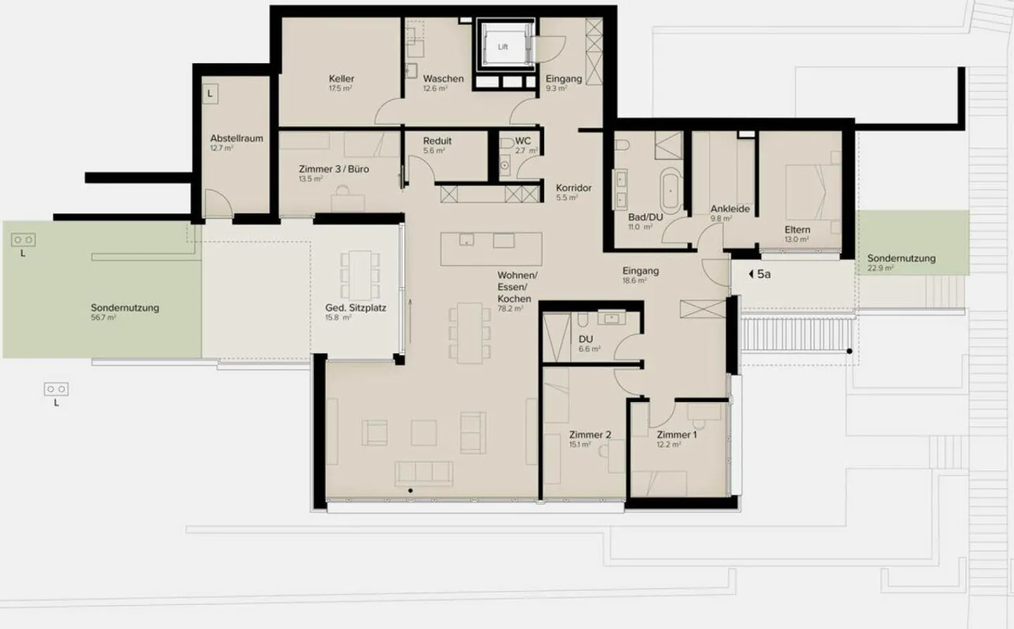 211 m² | Casa a terrazza lussuosa di 4,5 stanze - Nelle vigne - Foto 12 di 13