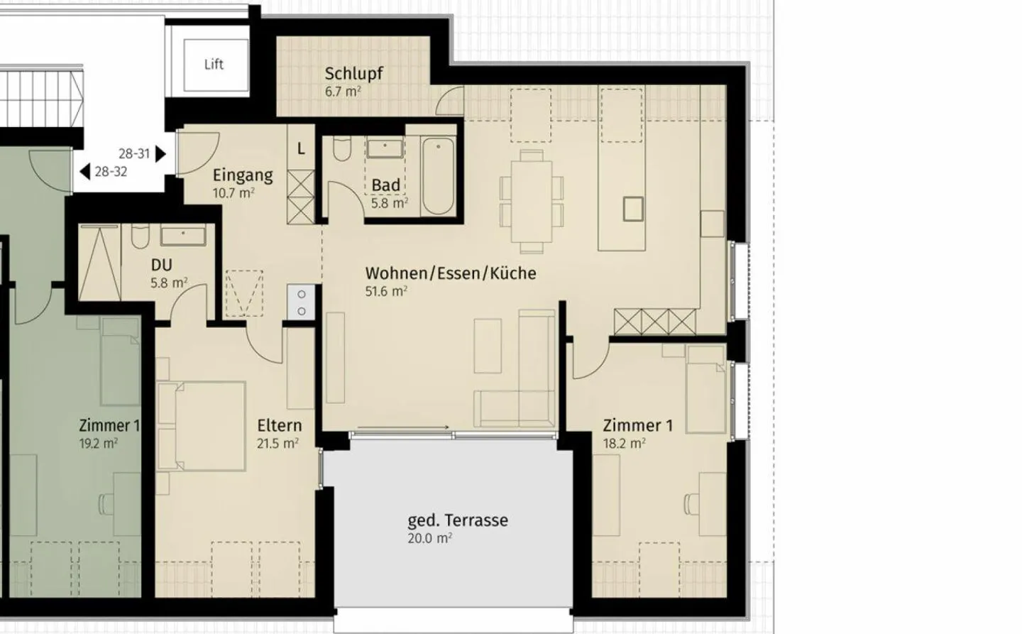 194 m² | 3.5-Room Penthouse | First Occupancy - Photo 10 of 12