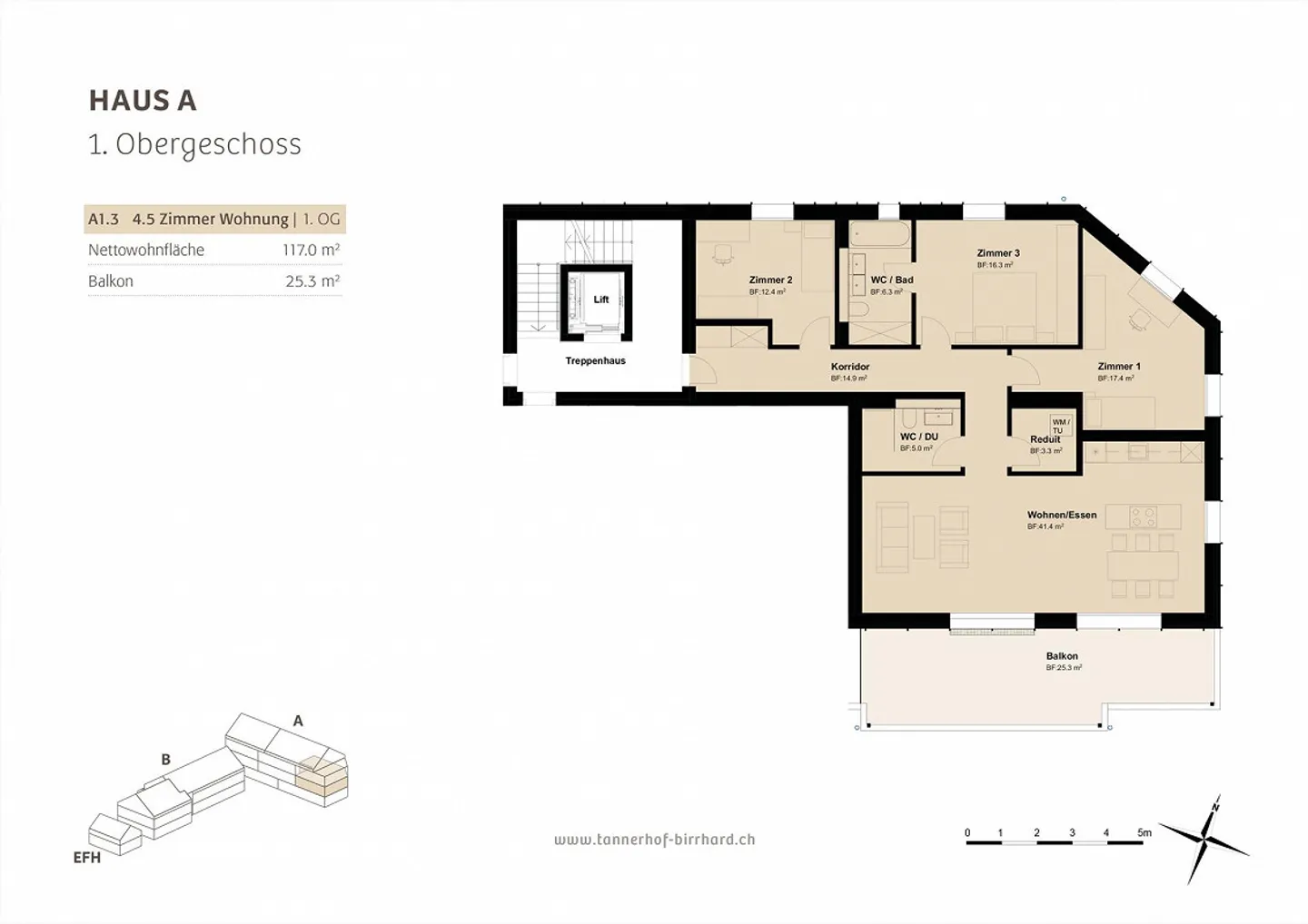 Appartement moderne de 4.5 pièces à Birrhard AG - Photo 11 sur 12
