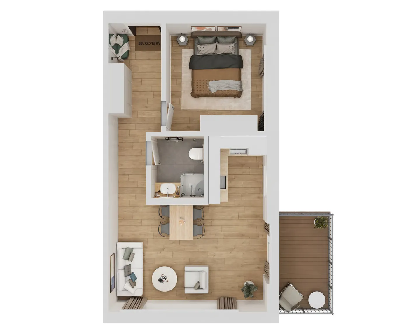 Nuova costruzione appartamento 2.5 stanze (56m2) Vita moderna nella natura - Foto 10 di 13