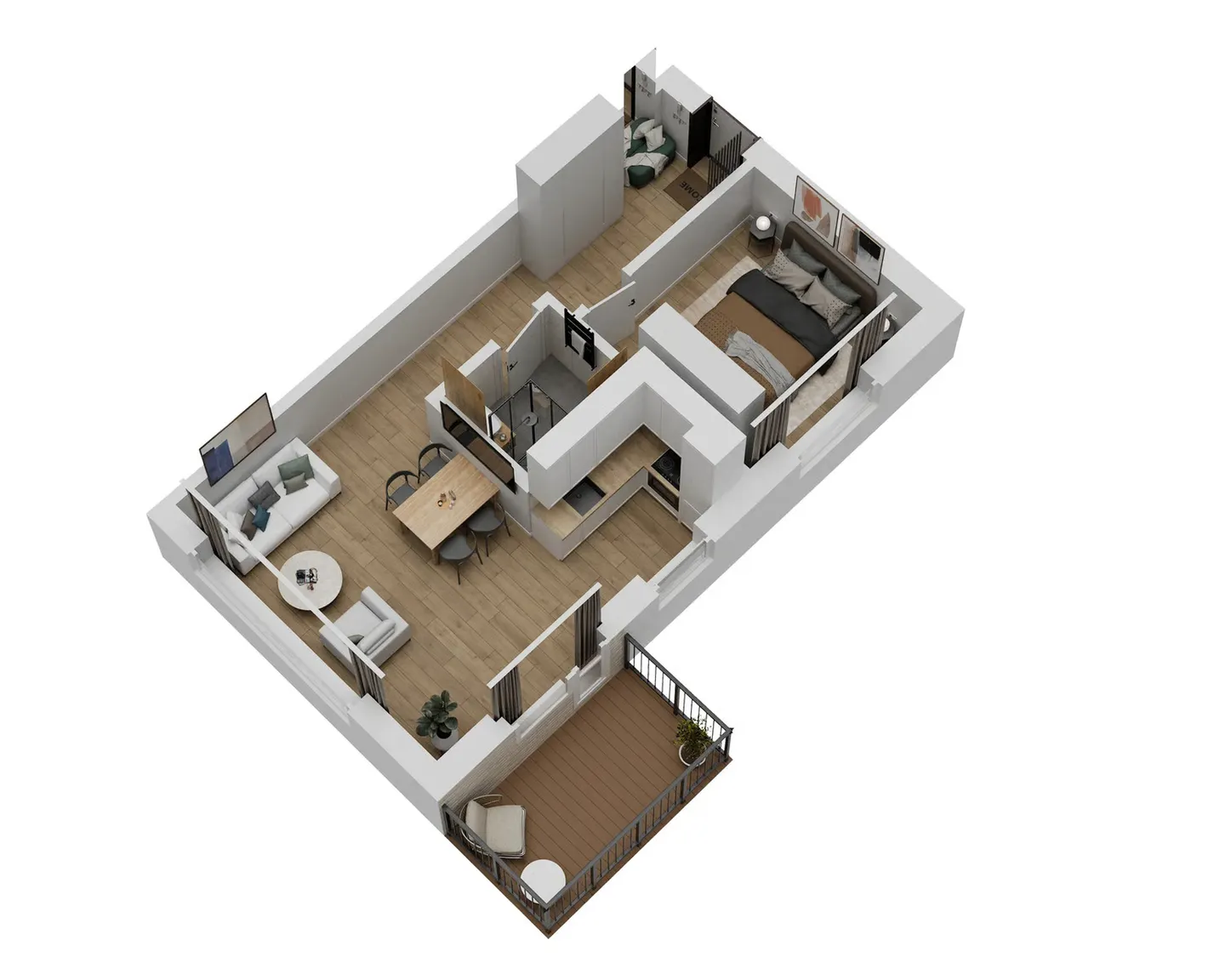 Nuova costruzione appartamento 2.5 stanze (56m2) Vita moderna nella natura - Foto 11 di 13
