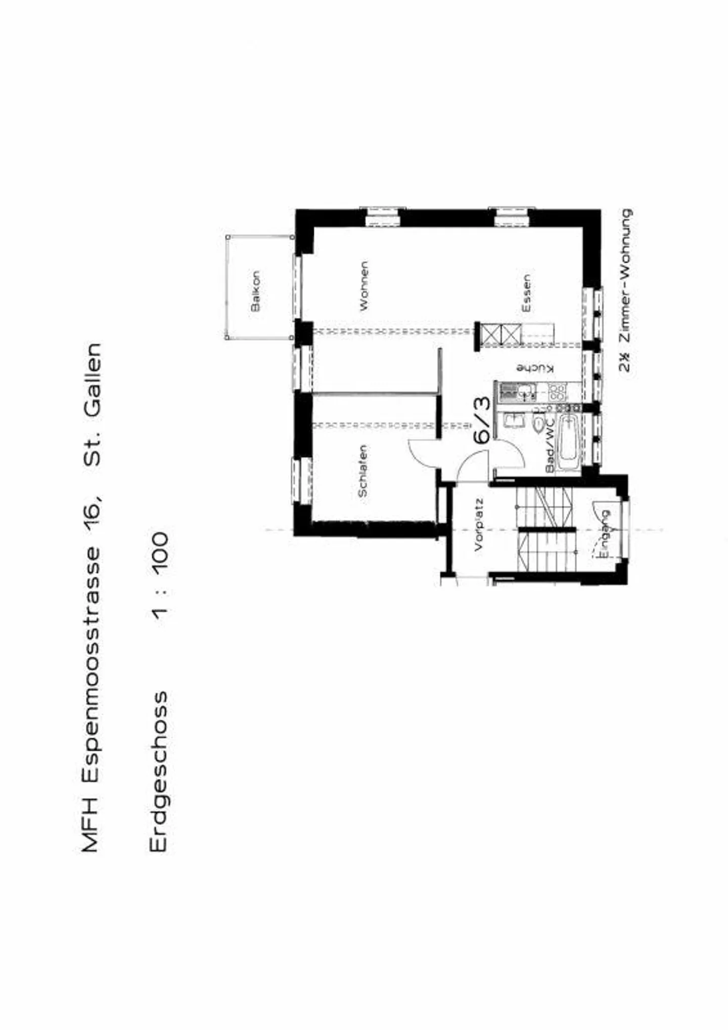 Charmante 2.5 Zimmerwohnung - Foto 5 von 5