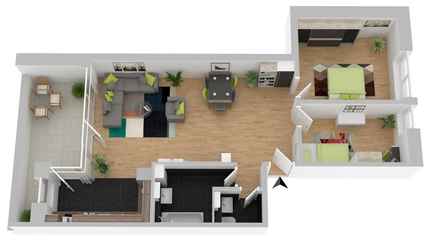Zona residenziale tranquilla con terrazza soleggiata - Foto 10 di 11