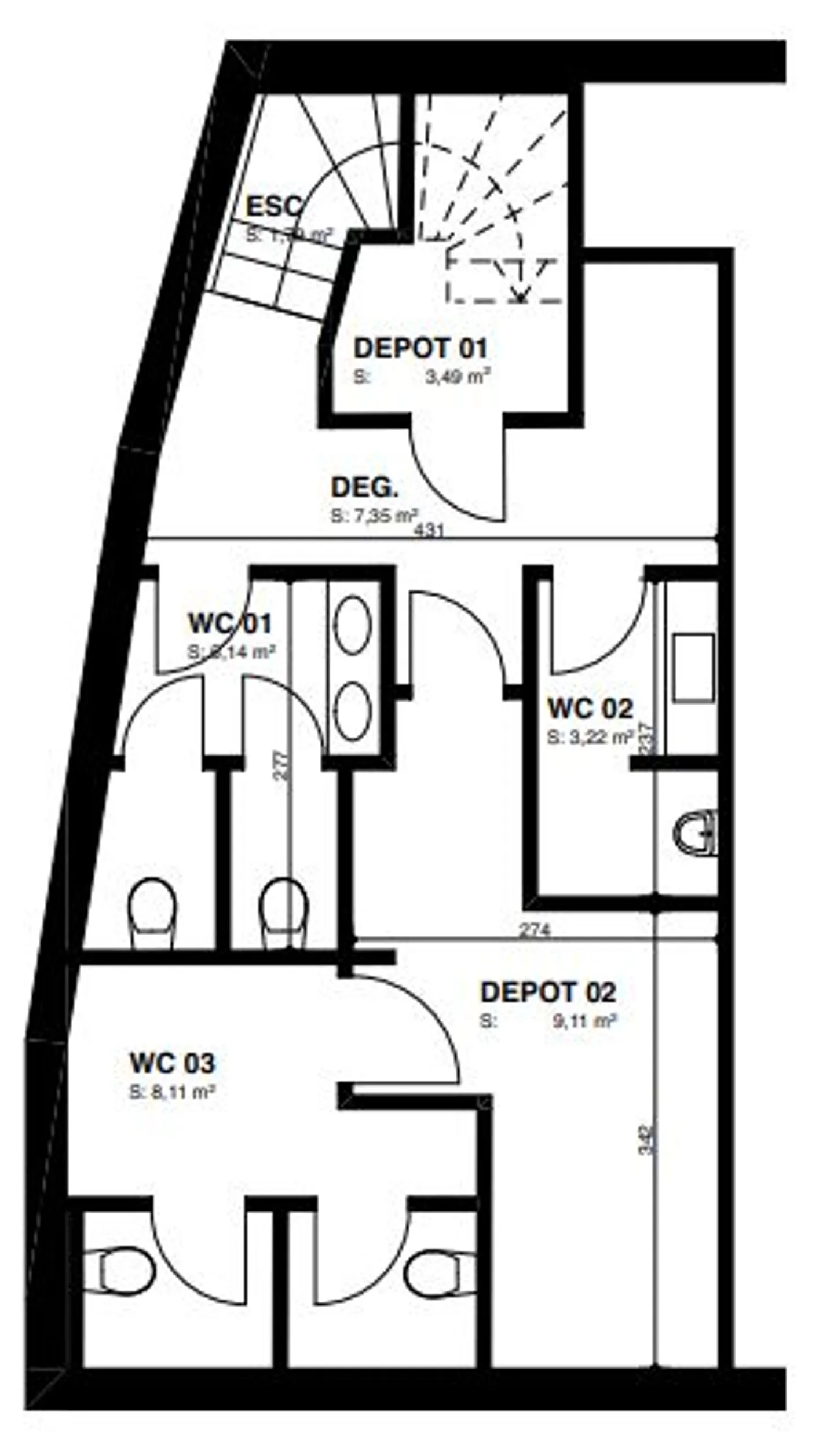 Arcade de 183 m2 + sous-sol - Photo 5 sur 5
