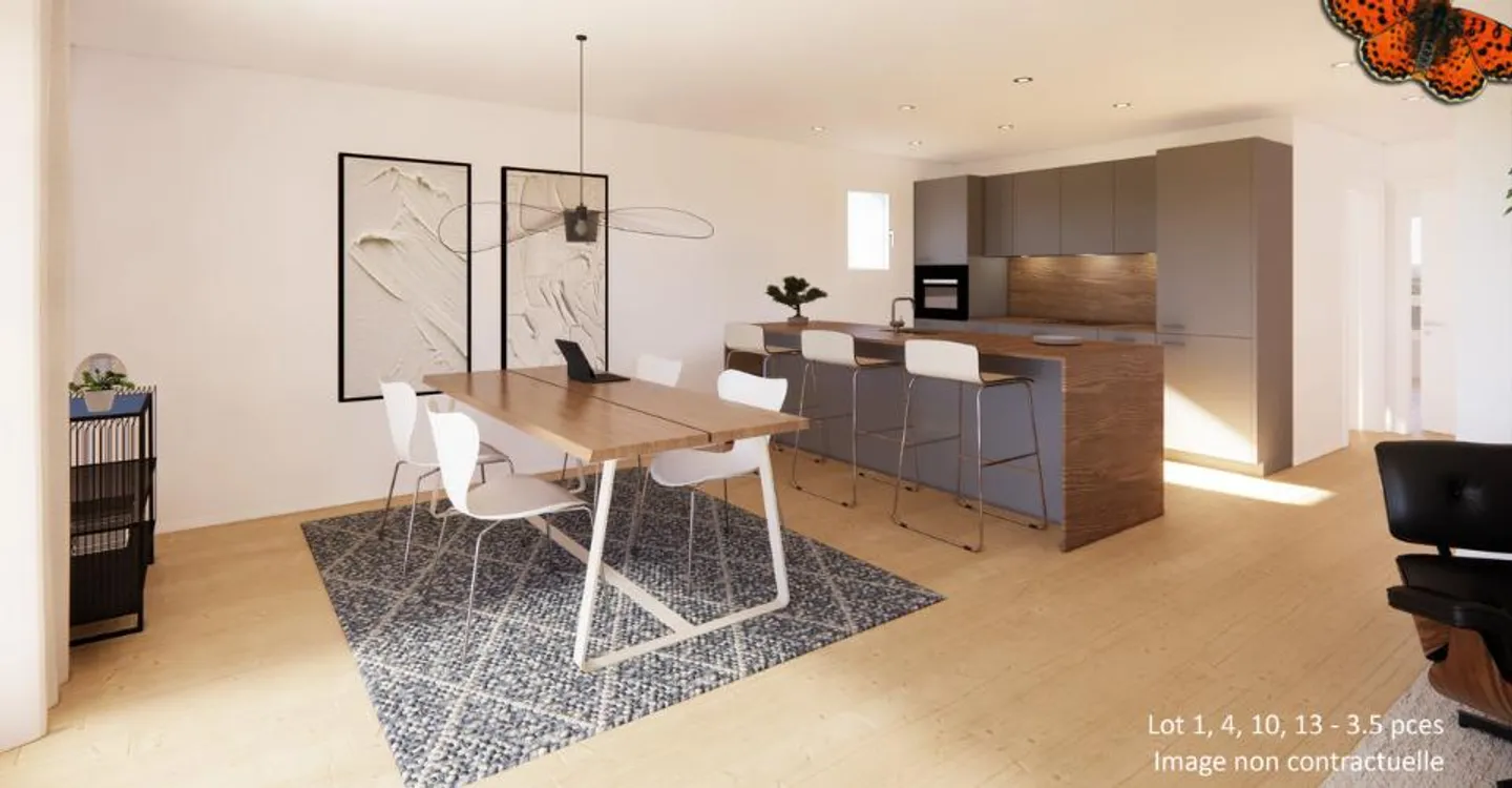 Superb 3½ with large terrace and private garden overlooking the Pre-Alps - Photo 4 of 6