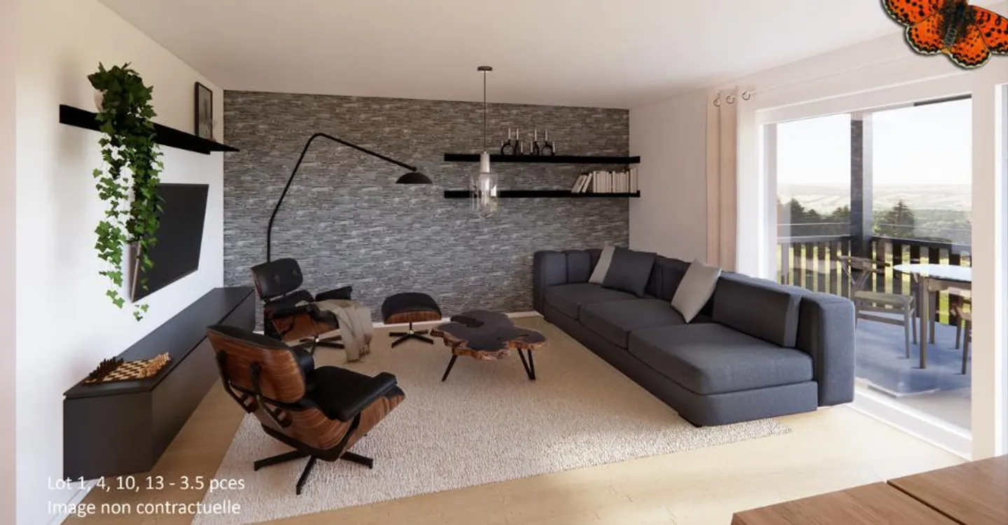 Superb 3½ with large terrace and private garden overlooking the Pre-Alps - Photo 5 of 6