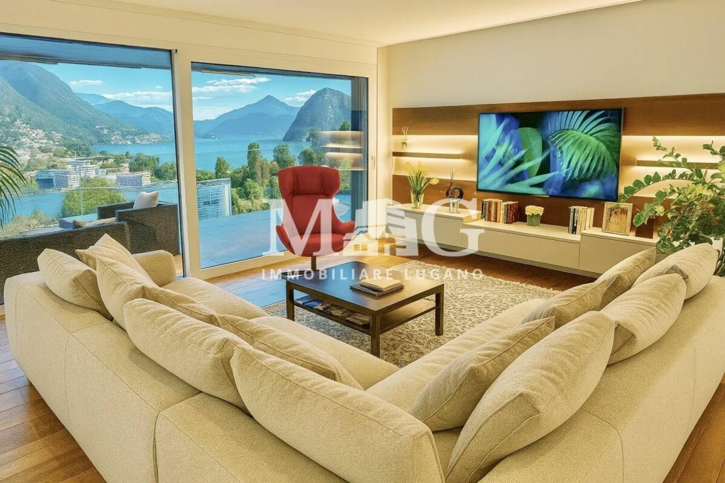 Attico esclusivo di 4,5 locali con 223 m² e terrazza sul lago a Canobbio, Lugano in vendita - Foto 2 di 9