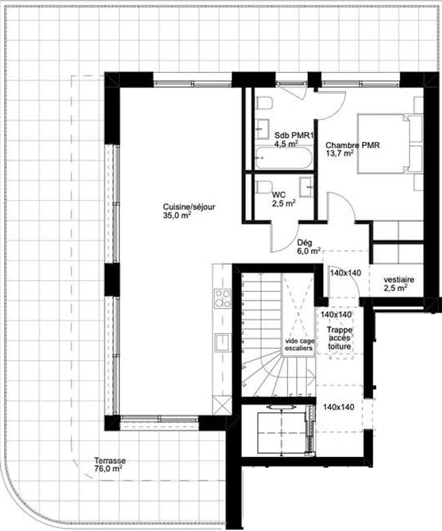 Wunderschöne 3-Zimmer-Penthouse in Vessy - Foto 3 von 3