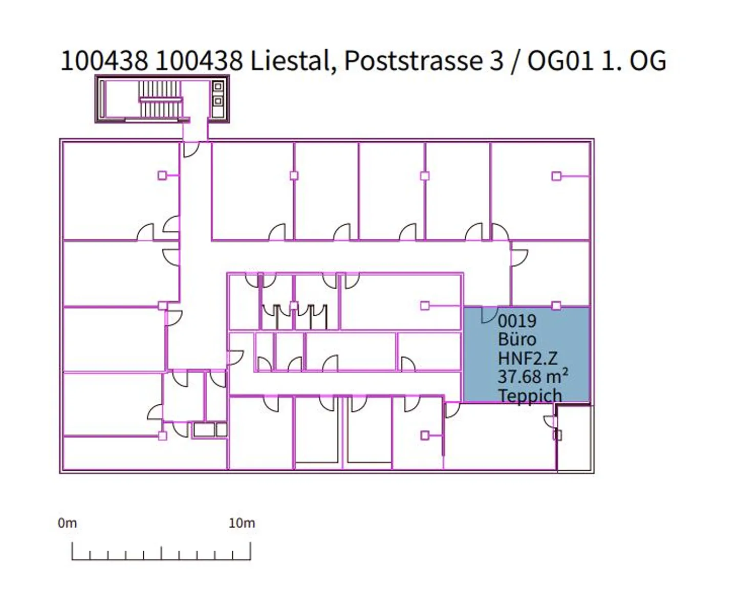 Office space in the Post Office building Liestal for subletting until 31.12.2025 - Photo 2 of 2