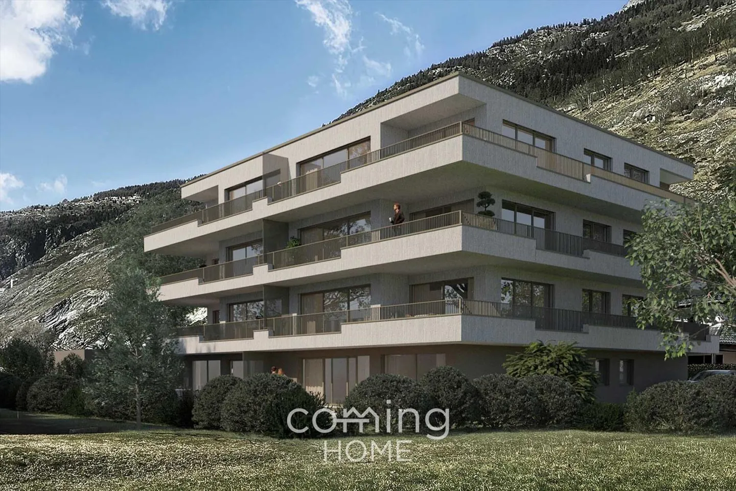 5.5-Zimmer-Eigentumswohnung in Niedergesteln - Neubau mit hochwertigem Ausbau un - Foto 2 von 12
