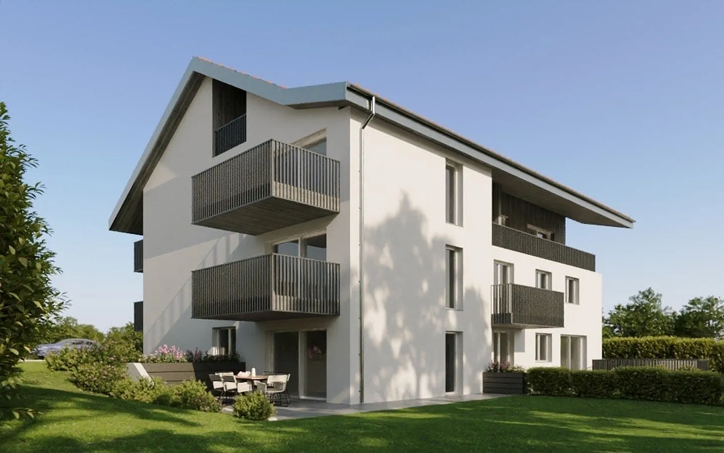 4,5 Zimmer im contemporary Doppelhaus – Chavannes-les-Forts - Foto 4 von 12