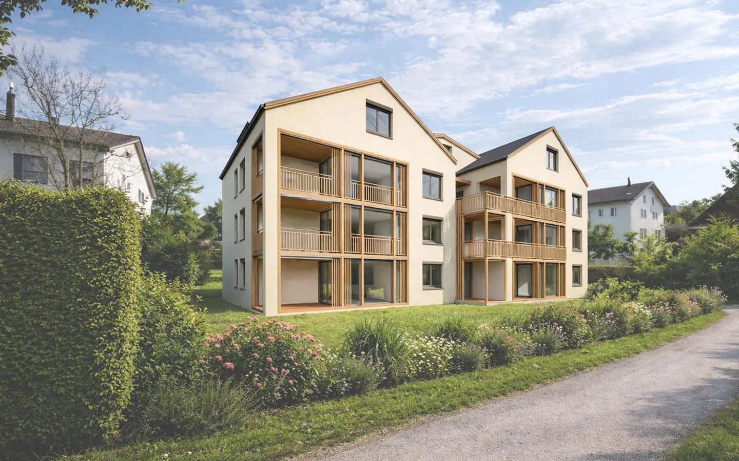 Appartement moderne de 4,5 pièces avec flair de maison individuelle - Photo 1 sur 9