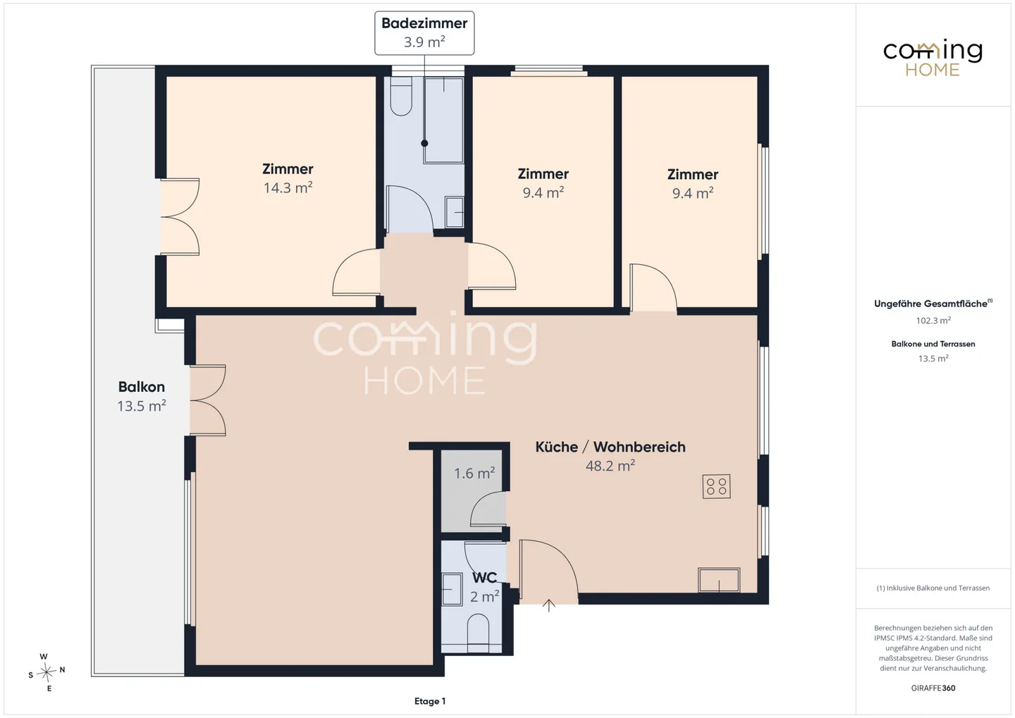 Appartement 4.5 pièces modernisé à Riedholz avec vue sur la montagne et balcon - Photo 15 sur 15