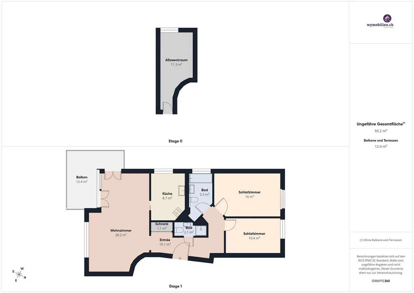 Wohnen mit Feriengefühl – 3.5-Zimmer-Wohnung mit verglastem Balkon - Foto 14 di 14
