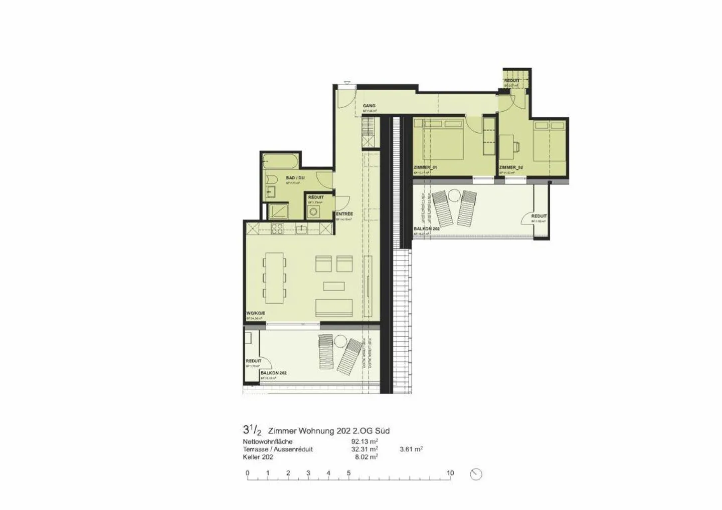 Helle und Moderne Wohnung mit 2 Balkonen! - Foto 7 von 7