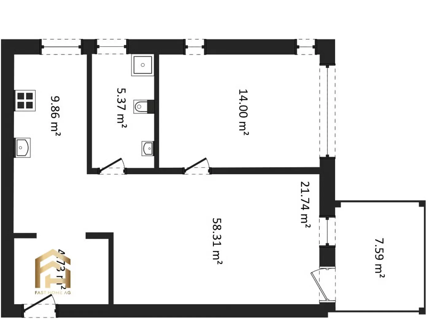 Charmante 2.5-Zimmer-Wohnung - Foto 13 von 13