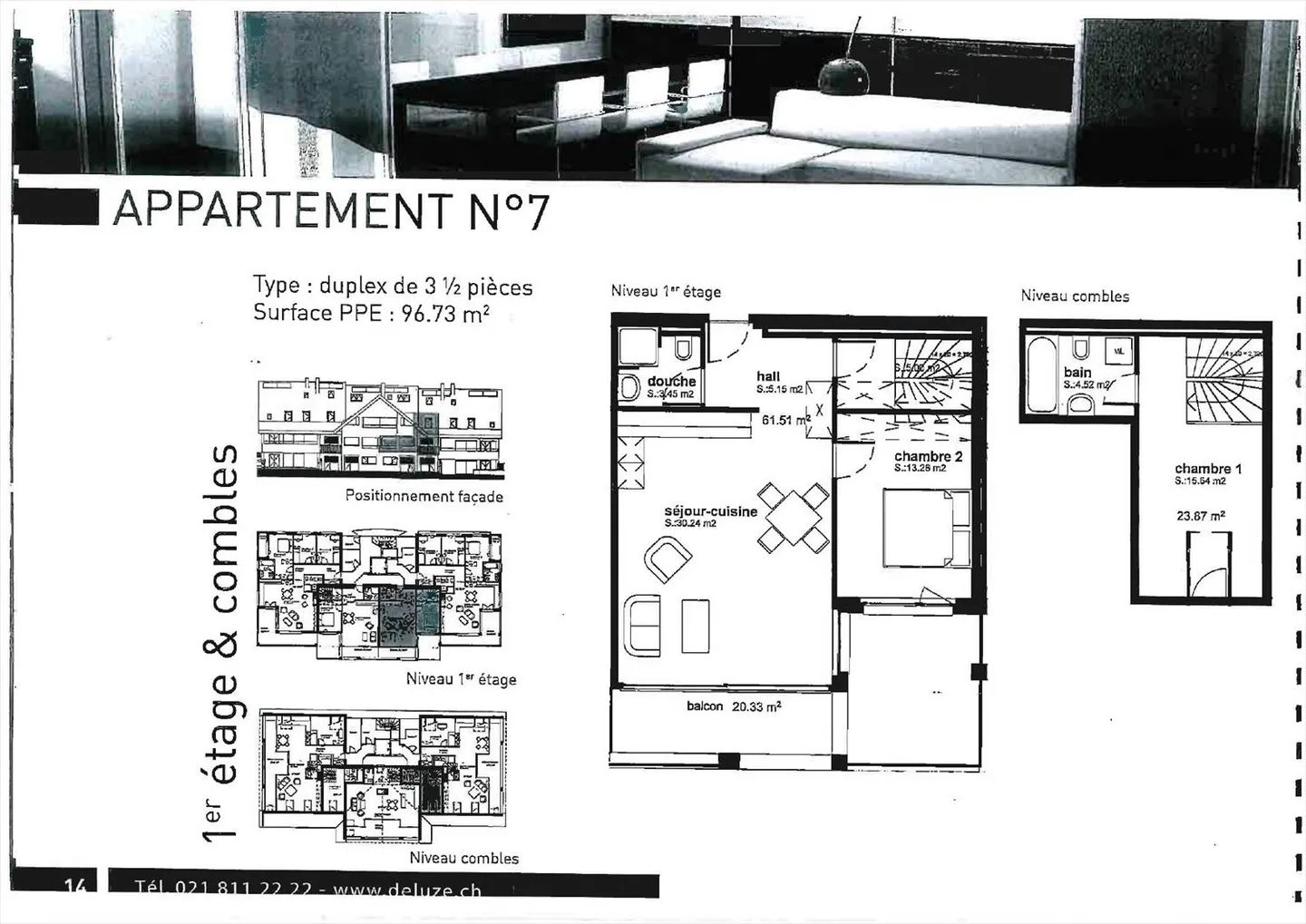 Beau 3œ pièces à louer à Etoy-village - Photo 2 sur 6