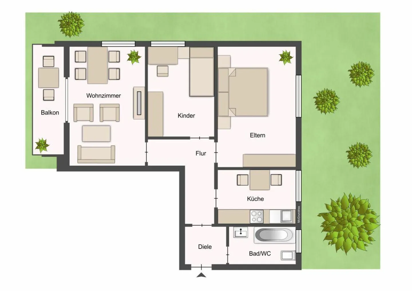 Ideale Wohnung für Grenzgänger - Foto 7 von 7