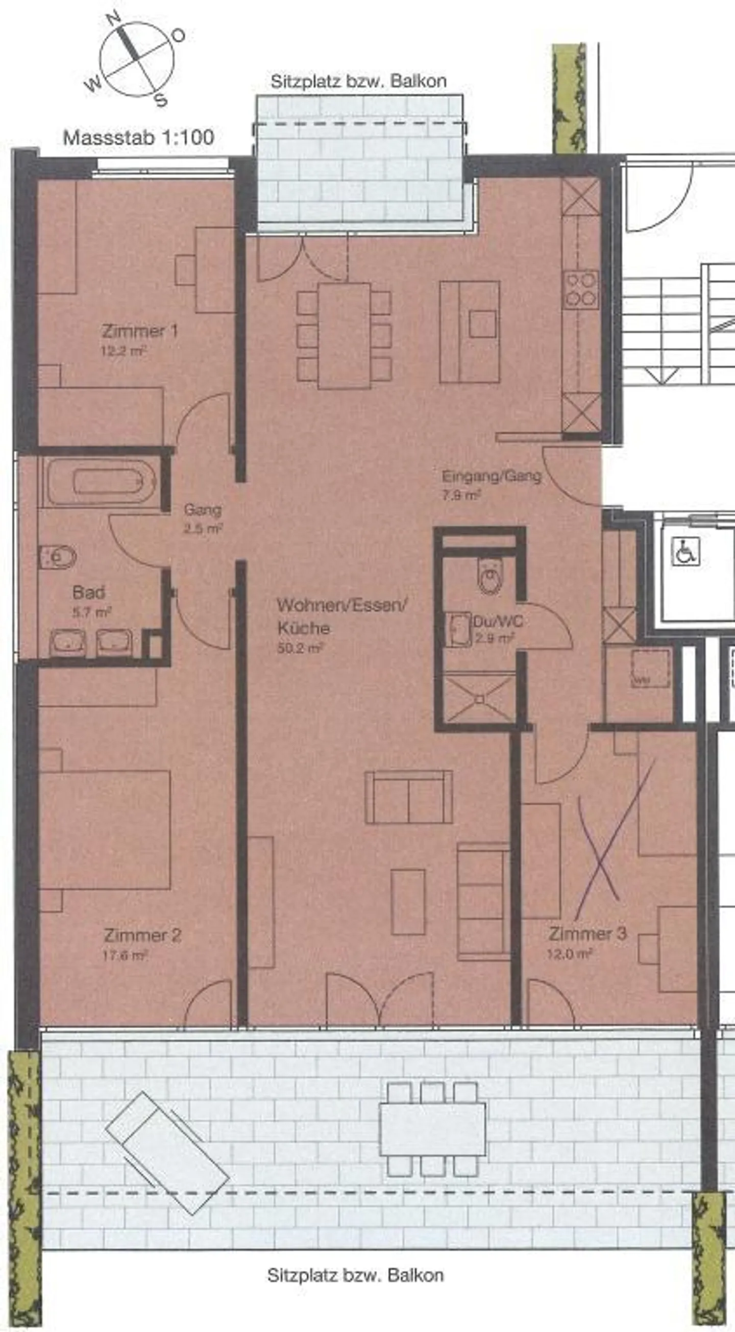 Appartamento 4.5 camere adatto ai bambini con balcone - Foto 13 di 13