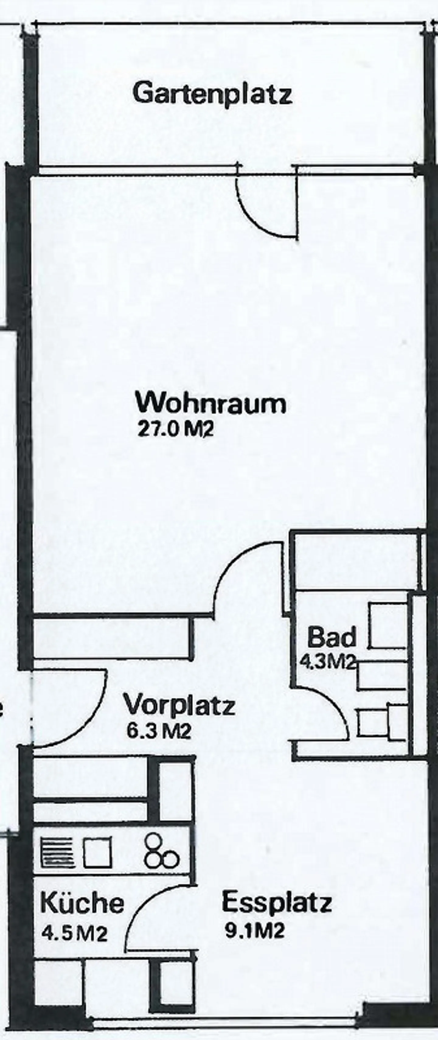 1.5-room apartment with patio & garden, plus parking garage - Photo 17 of 17