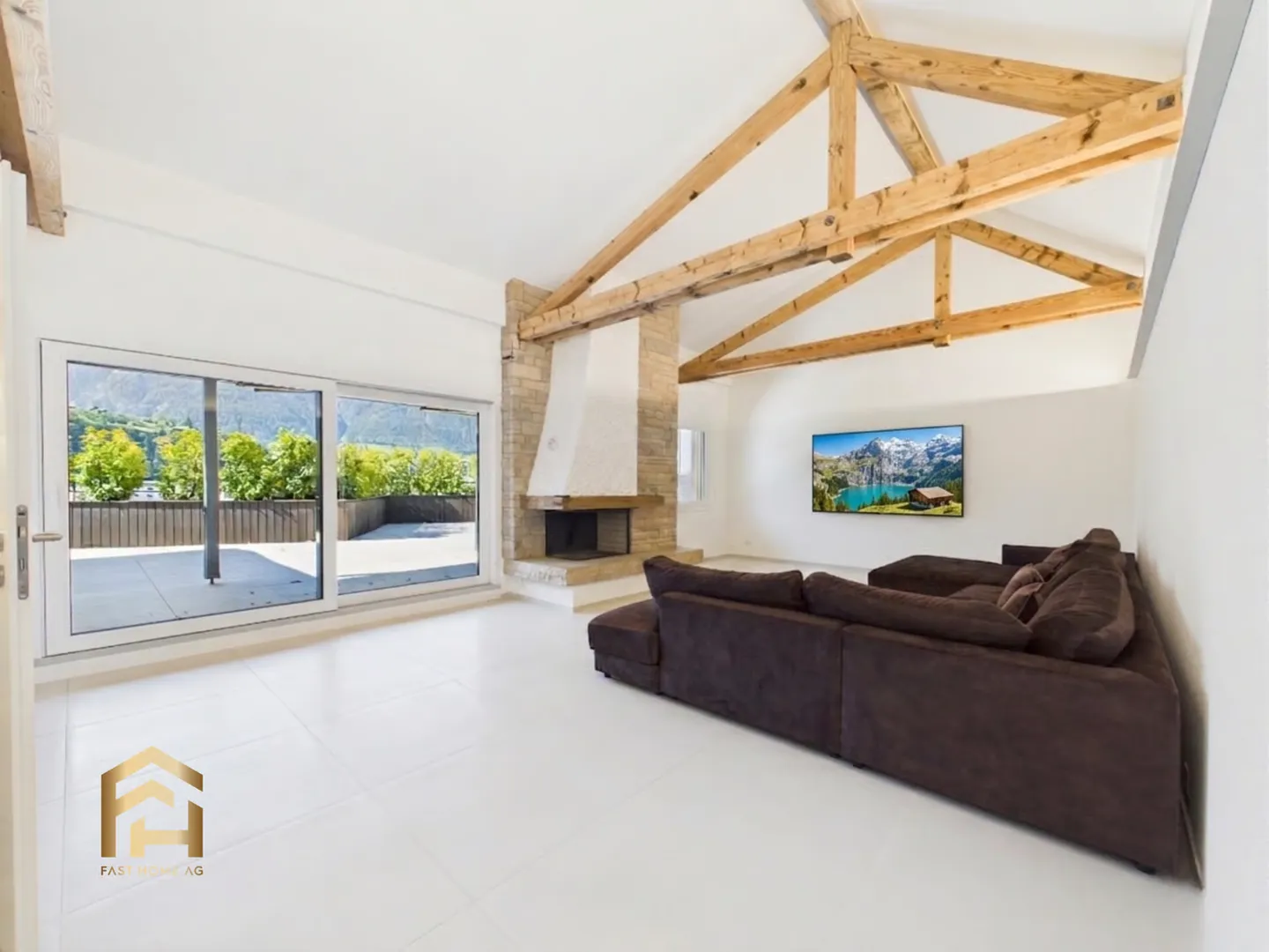 Above the rooftops of Naters - Modern penthouse apartment with exclusive kitchen - Photo 1 of 13