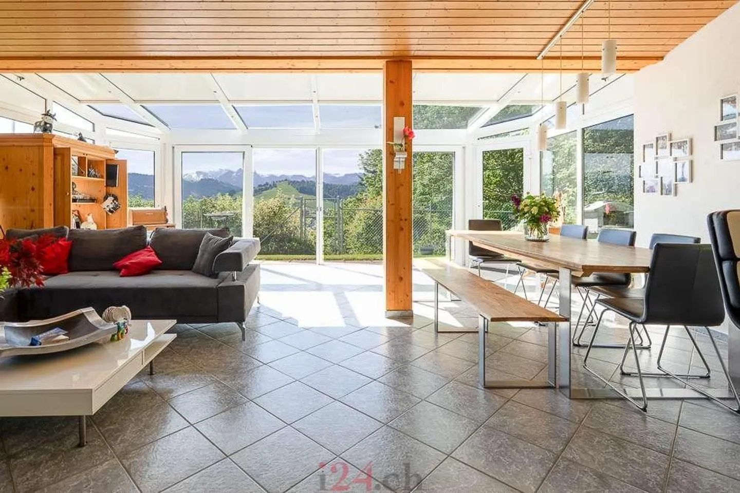 Einfamilienhaus mit Wintergarten: Seeblick, Bergpanorama und Garten... - Photo 4 sur 14