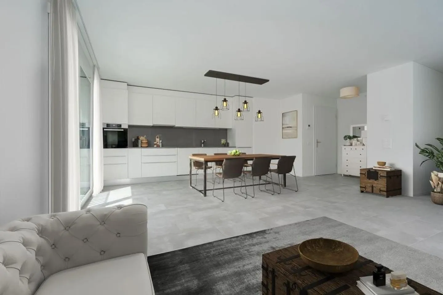 Wir vermieten eine helle und moderne 4,5-Zimmer-Wohnung mit privatem Garten - Foto 2 von 8