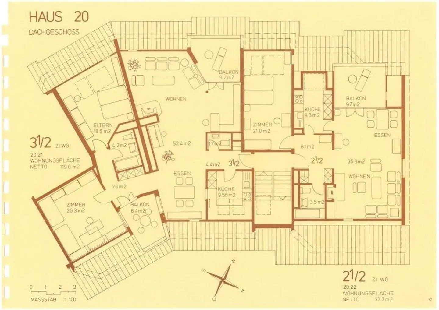 Appartement penthouse spacieux de 2,5 pièces - Photo 6 sur 6
