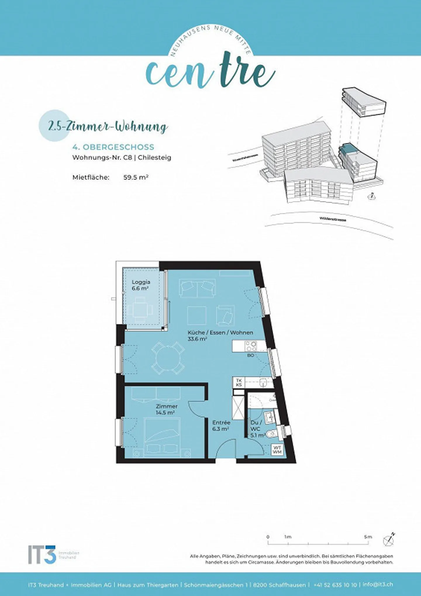 Modern 2.5-room apartment in the heart of Neuhausen! - Photo 13 of 13