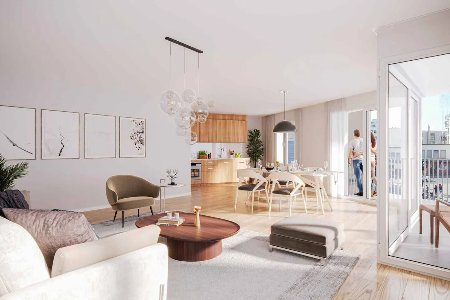 SUPERBES 4.5 Zimmer Neubau von 99 m2 mit Balkon und Terrasse - Foto 4 von 10