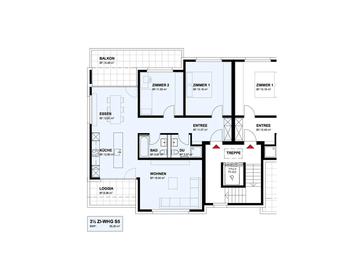 Exclusive 3½-room penthouse apartment with two balconies - Photo 14 of 14