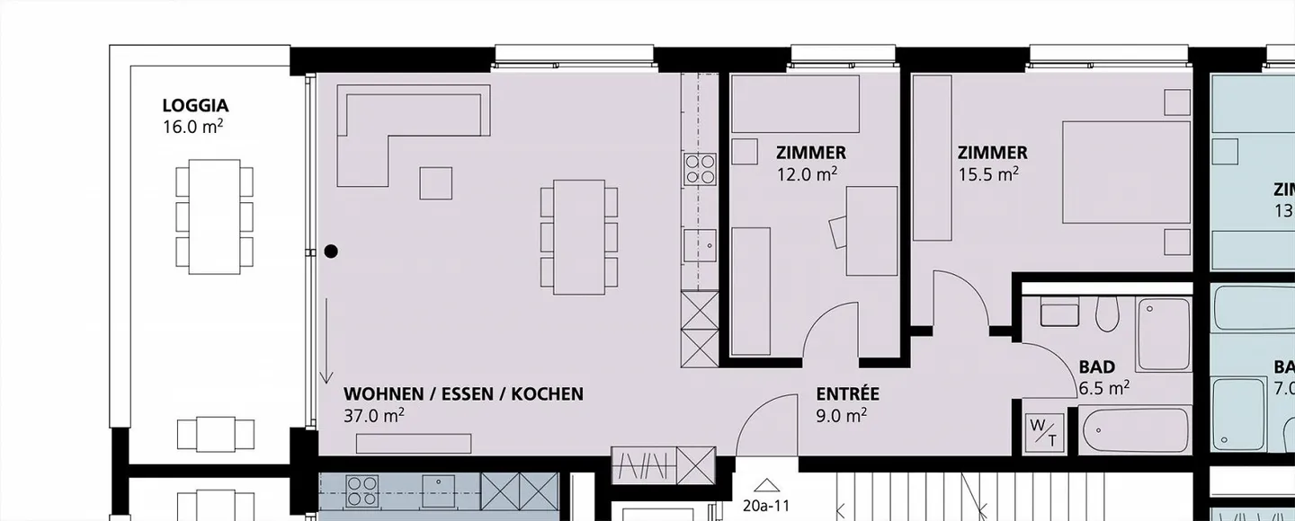 Subaffittuario per appartamento moderno di 3,5 stanze con standard Minergie a Zof - Foto 7 di 7