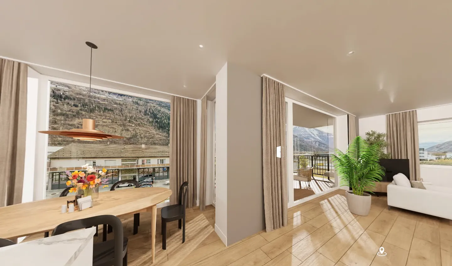 Grosszügige 4.5-Zi.-Neubauwohnung mit Südwest-Balkon - Foto 4 di 13