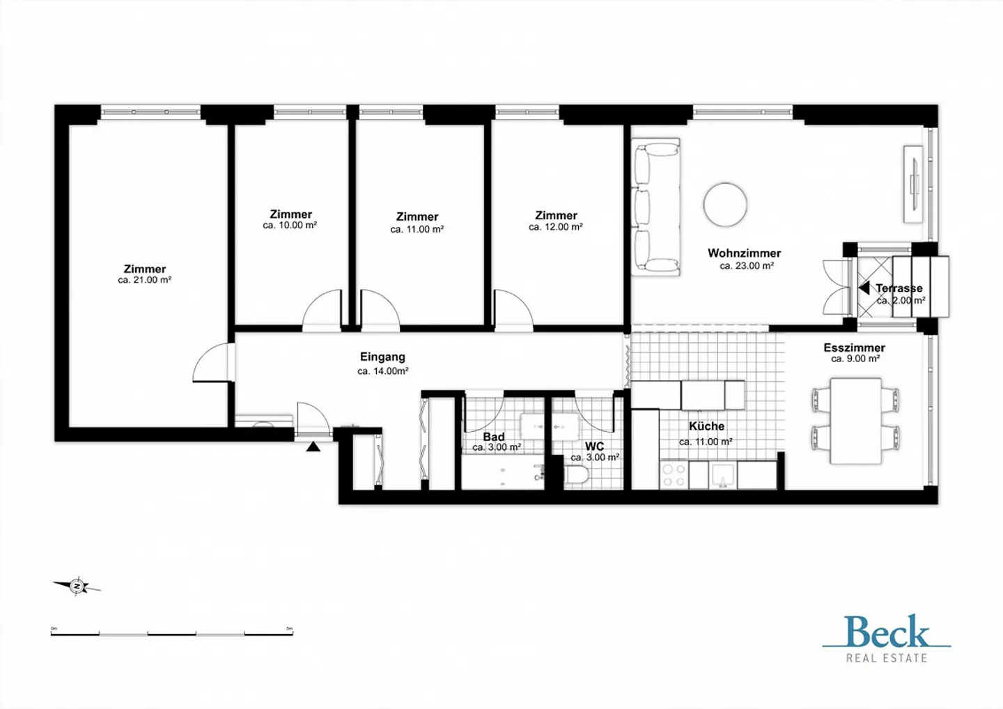 Familienwohnung mit Garten - Foto 7 von 7