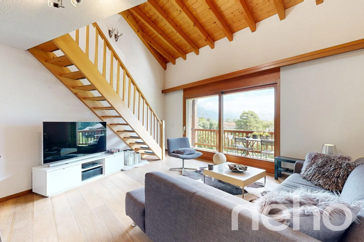 Duplex esclusivo ai Bains de Saillon - Accesso privato e vista montagne - Foto 3 di 13