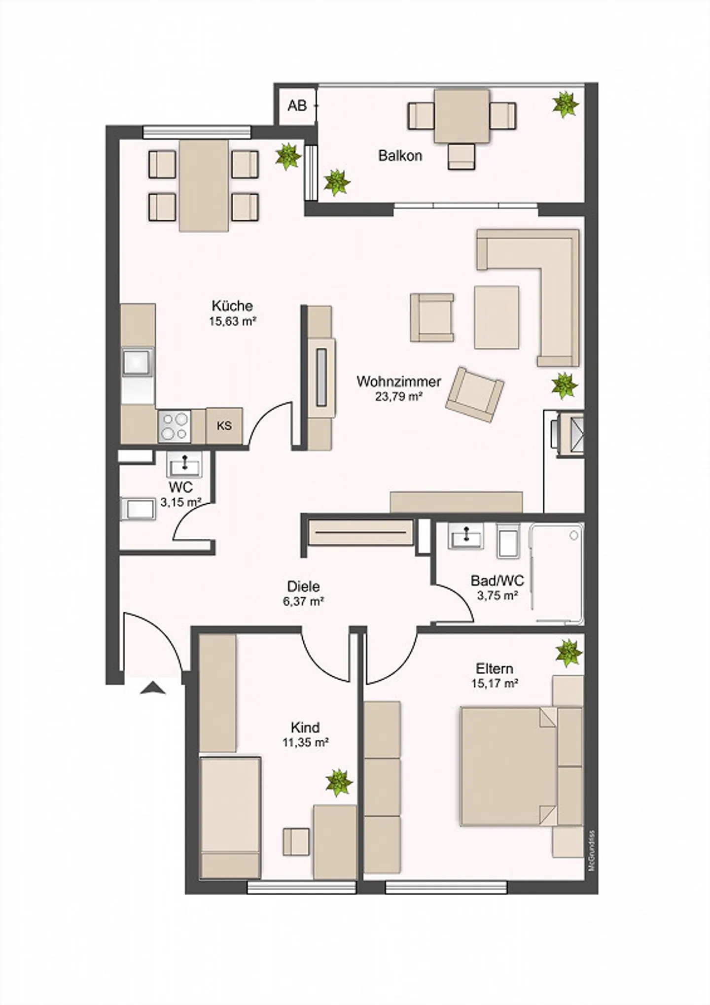 Appartement rénové de 3,5 pièces avec place de parking - Photo 10 sur 10