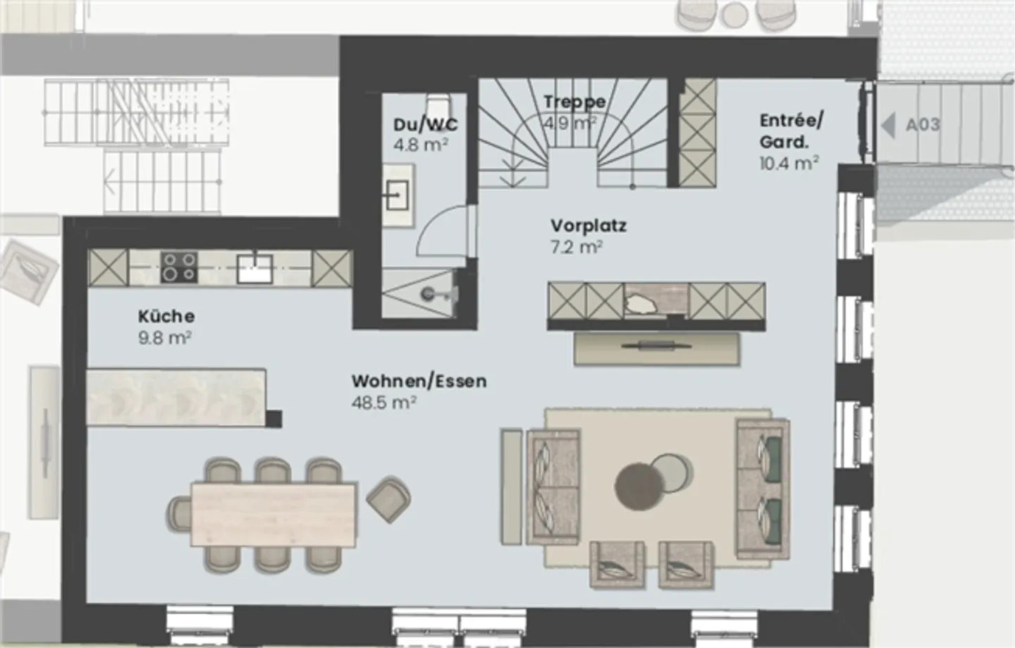 È iniziata la costruzione! Appartamento di 7,5 stanze MFH Casa Ost Puurehuus Wermatswil - Foto 5 di 9