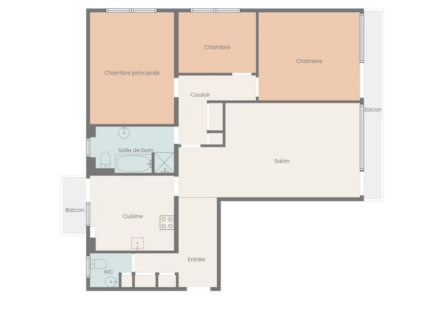 Exclusivity! Renovated 4.5P with balconies in the center of Monthey - Photo 13 of 13