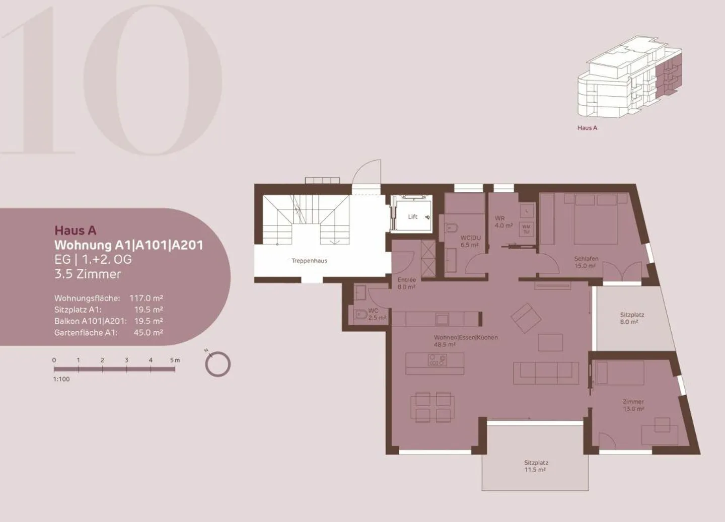 Geräumige Wohnung in Untersiggenthal - Foto 3 von 6