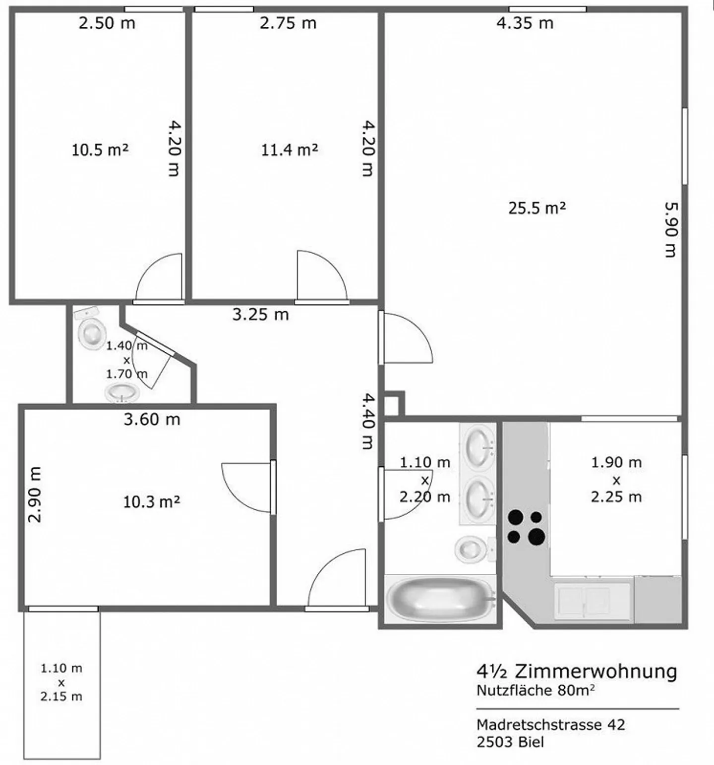 Städtlich wohnen in Biel - Foto 12 di 12