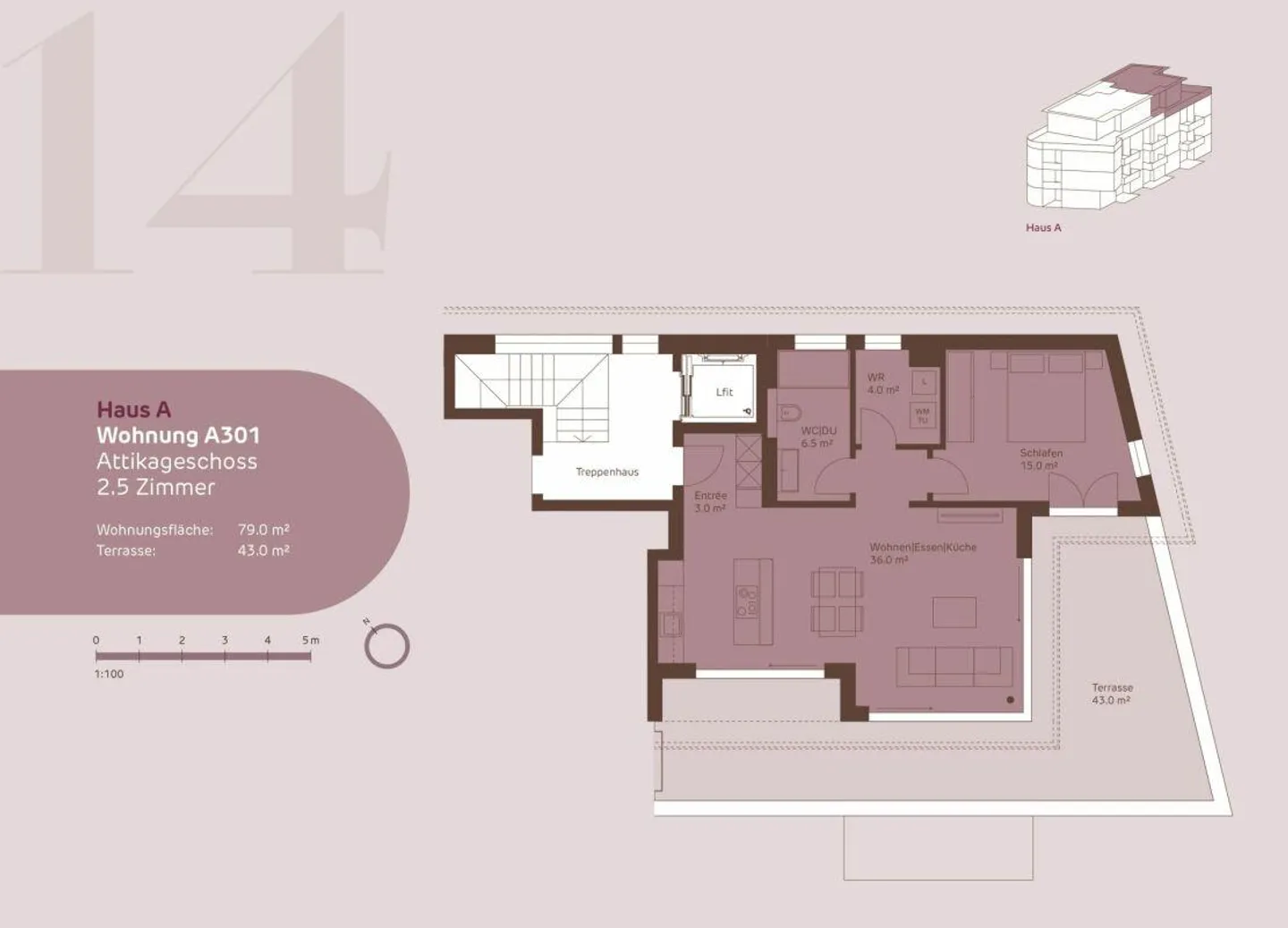 Wunderschöne Attika-Wohnung - Foto 3 von 6