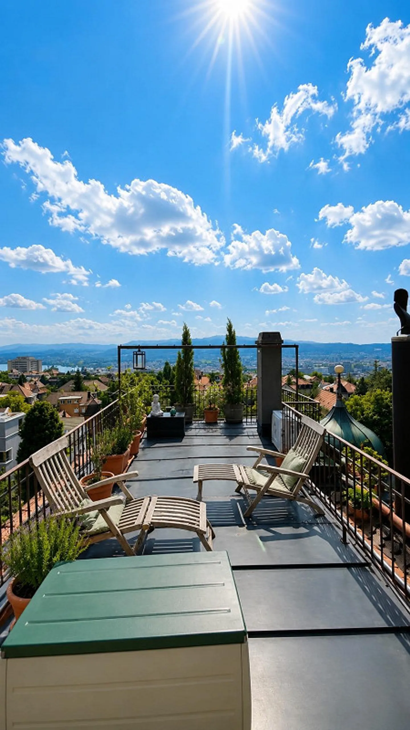 Helles Apartment mit geräumiger Terrasse und schöner Aussicht auf Zürich - Foto 2 von 12