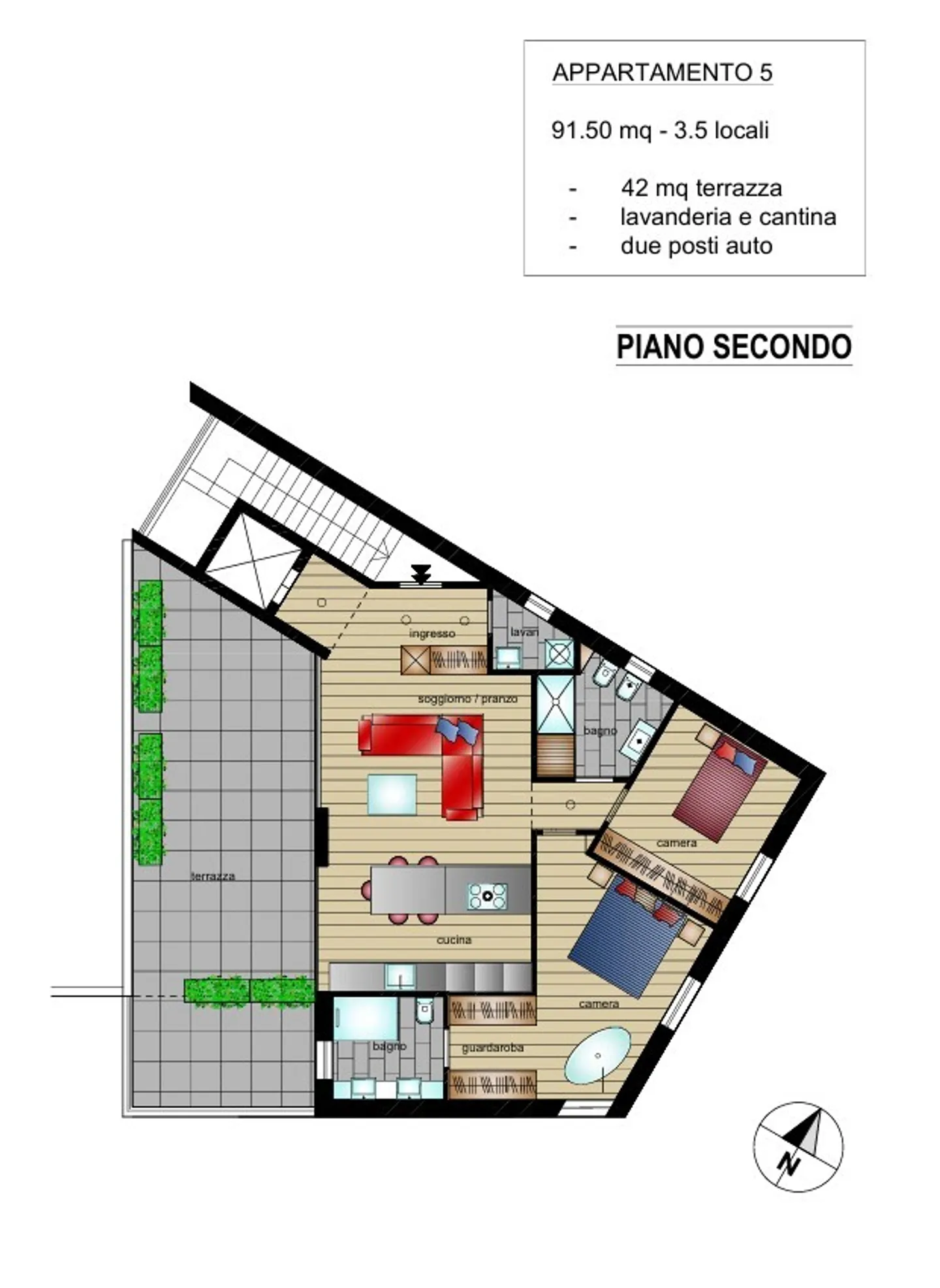 BRIGHT PENTHOUSE 3.5 ROOMS IN A GREEN ENVIRONMENT WITH TERRACE IN LUMINO - Photo 11 of 11