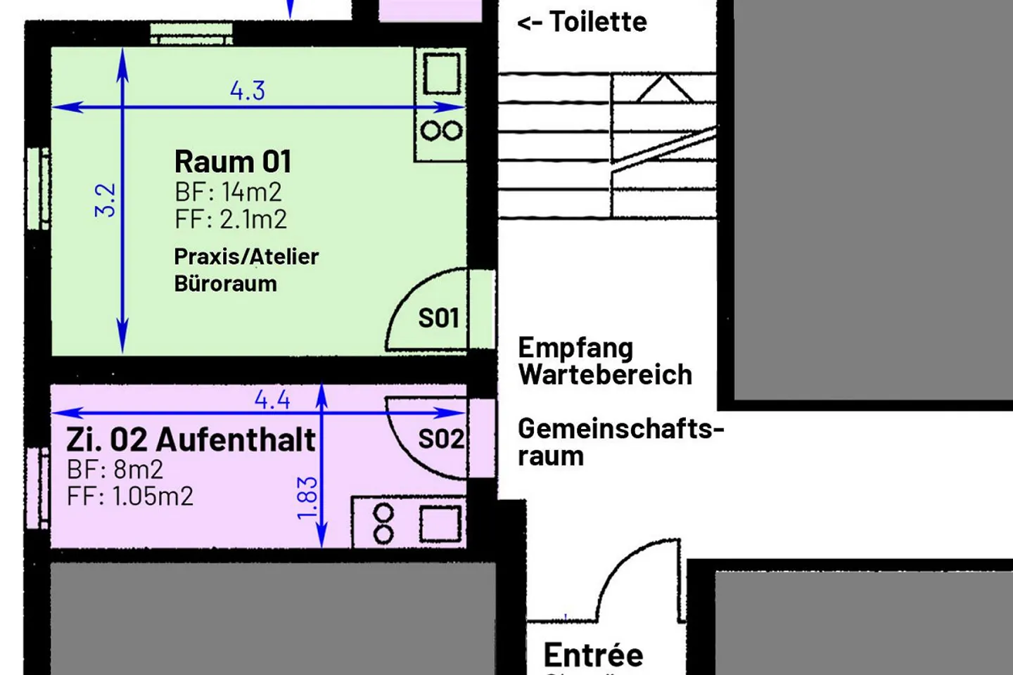 Bright practice, studio / office space ideal in the center of St. Gallen - Photo 8 of 10