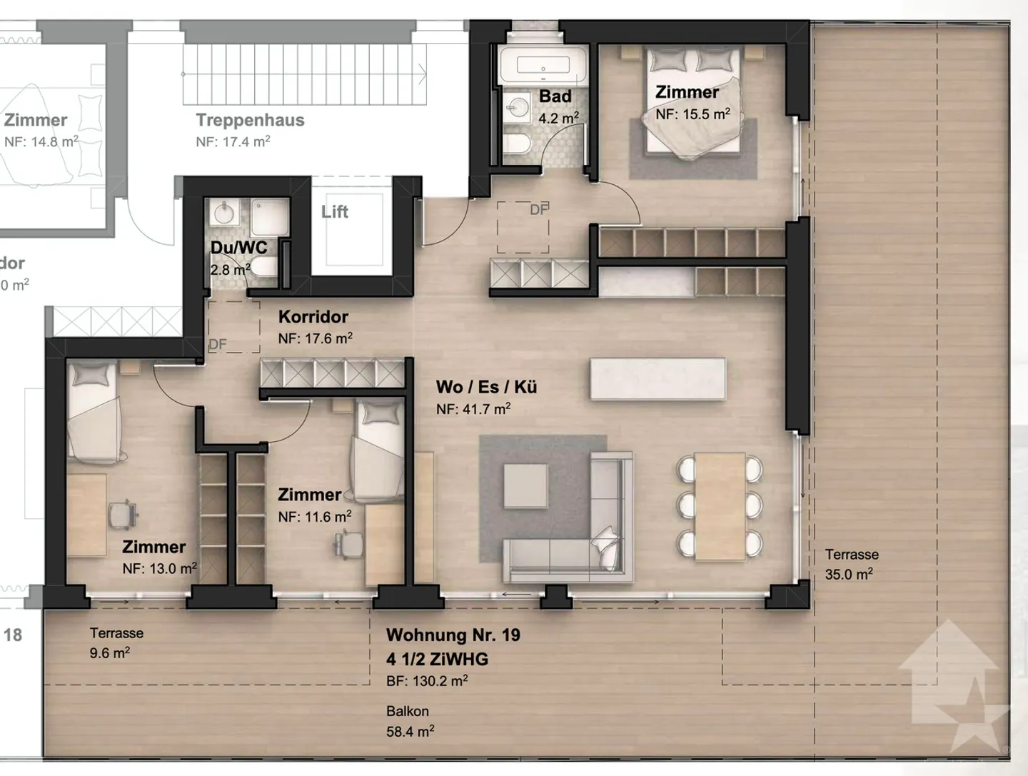 New 4.5-room apartment in a privileged height - Photo 7 of 7
