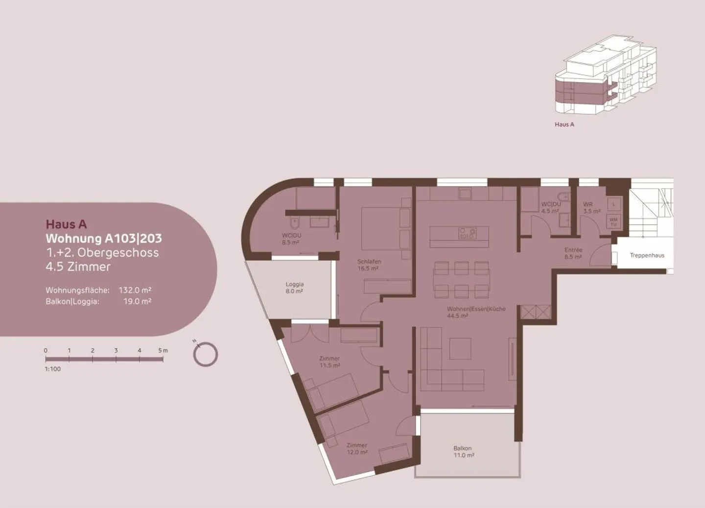 Raffinierte 4.5-Zimmer Wohnung - Foto 3 von 6